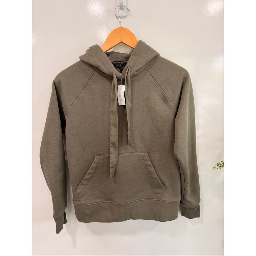 NWT‎ Banana Republic Fleece Hoodie Olive Green XS